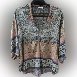 Lush Paisley Blouse